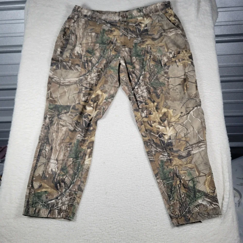 Hobbs Creek Cargo Pants Mens 40x30 Brown Realtree Xtra Camo Ripstop Tactical